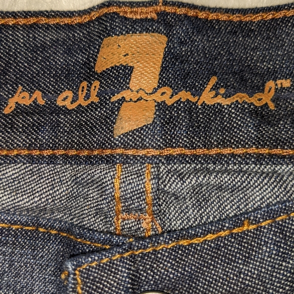 7 For All Mankind Jeans Women's 30 Blue Dojo Flare Stretch Denim Inseam 32 $168 - Picture 12 of 13